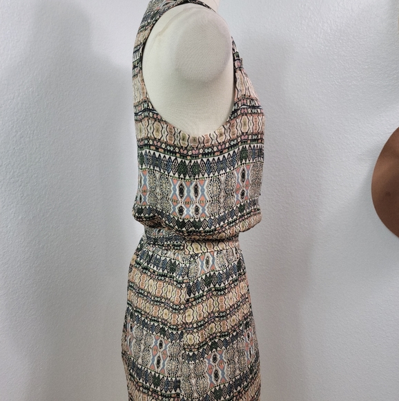 GYPSY 05 SILK SLEEVELESS TRIBAL PATTERN DRESSS - Picture 9 of 16